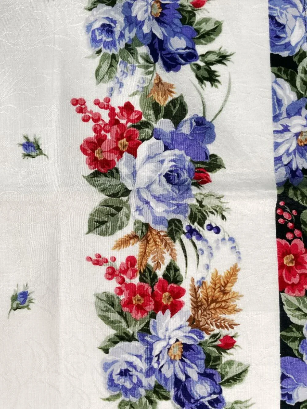 New With Tags Yves Saint Laurent Floral Cotton Scarf - Picture 7 of 14